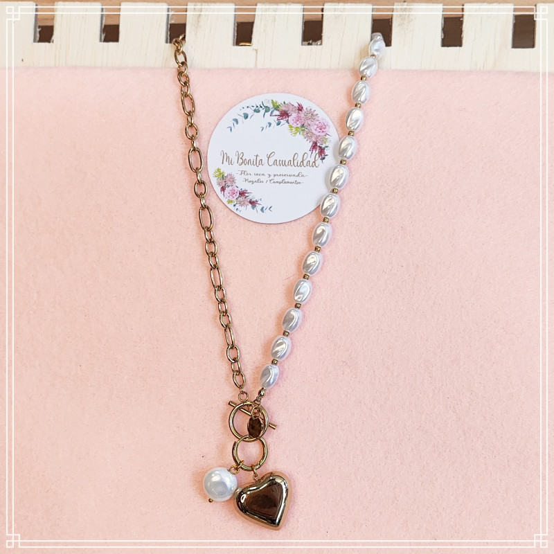 Collar "Corazón Perla"