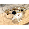 Brazalete flor con brillos