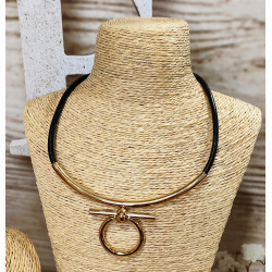 Collar Cordón "Omega" Negro