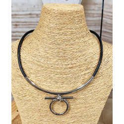 Collar Cordón "Omega" Negro