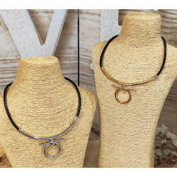 Collar Cordón "Omega" Negro