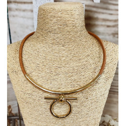 Collar Cordón "Omega" Marrón
