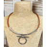 Collar Cordón "Omega" Marrón