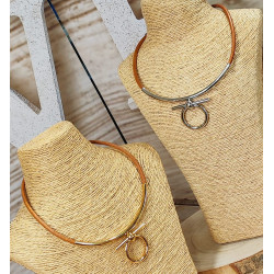 Collar Cordón "Omega" Marrón