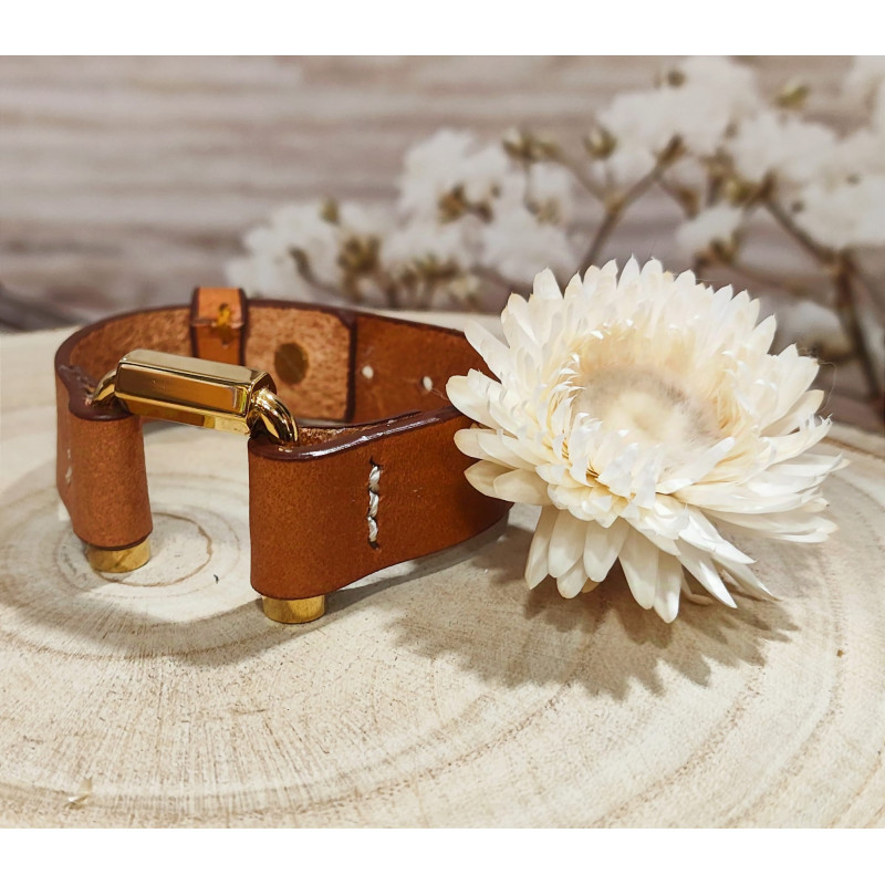 Pulsera Cuero "Herraje"