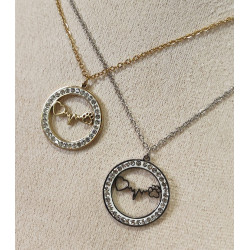Collar Brillos "Cardiograma...