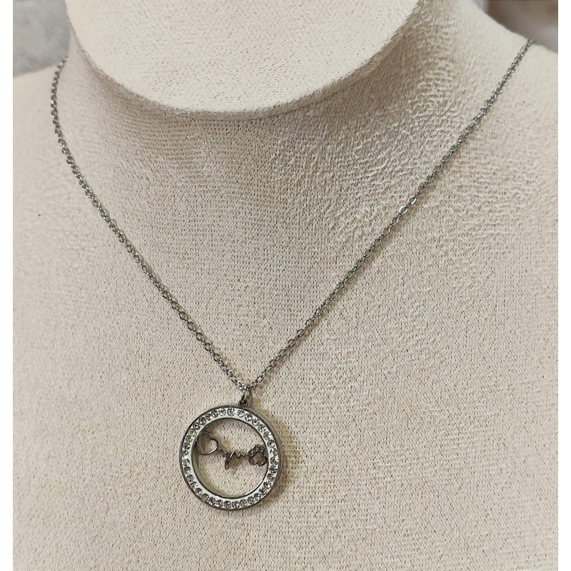 Collar Brillos "Cardiograma Amor Perruno/Gatuno"