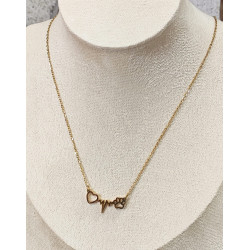 Collar fino "Cardiograma Amor Perruno/Gatuno"