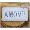 Cartera Pelo Sintético "AMOUR" Blanco