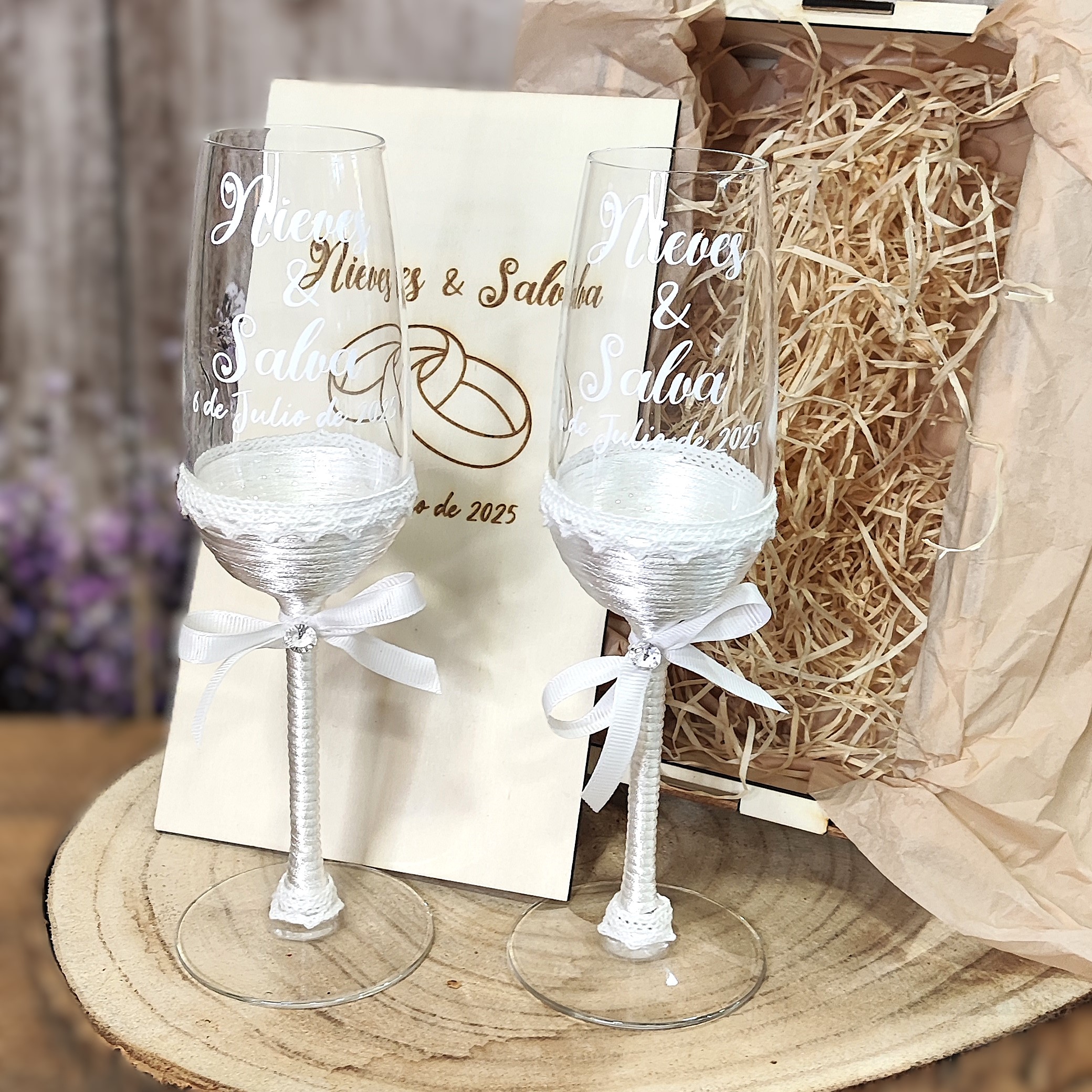 Copas Champagne "Enlace"